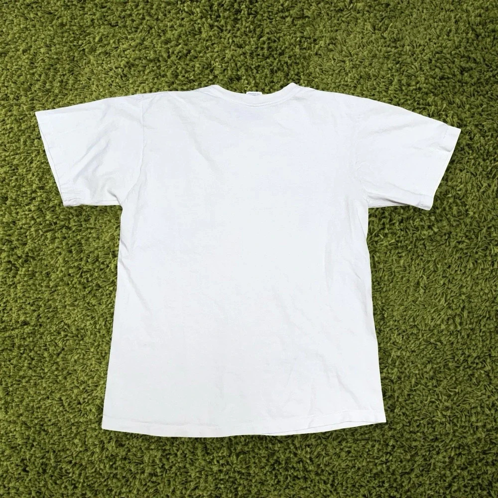 Vintage Guess Jeans T Shirt Mens M White Spell Out Logo USA Cotton Tee - Picture 2 of 6